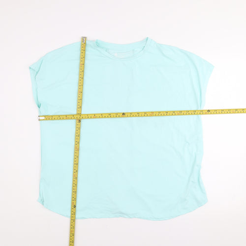 Dunnes Stores Women’s Aqua Blue Short Sleeve Activewear T-Shirt Size L
