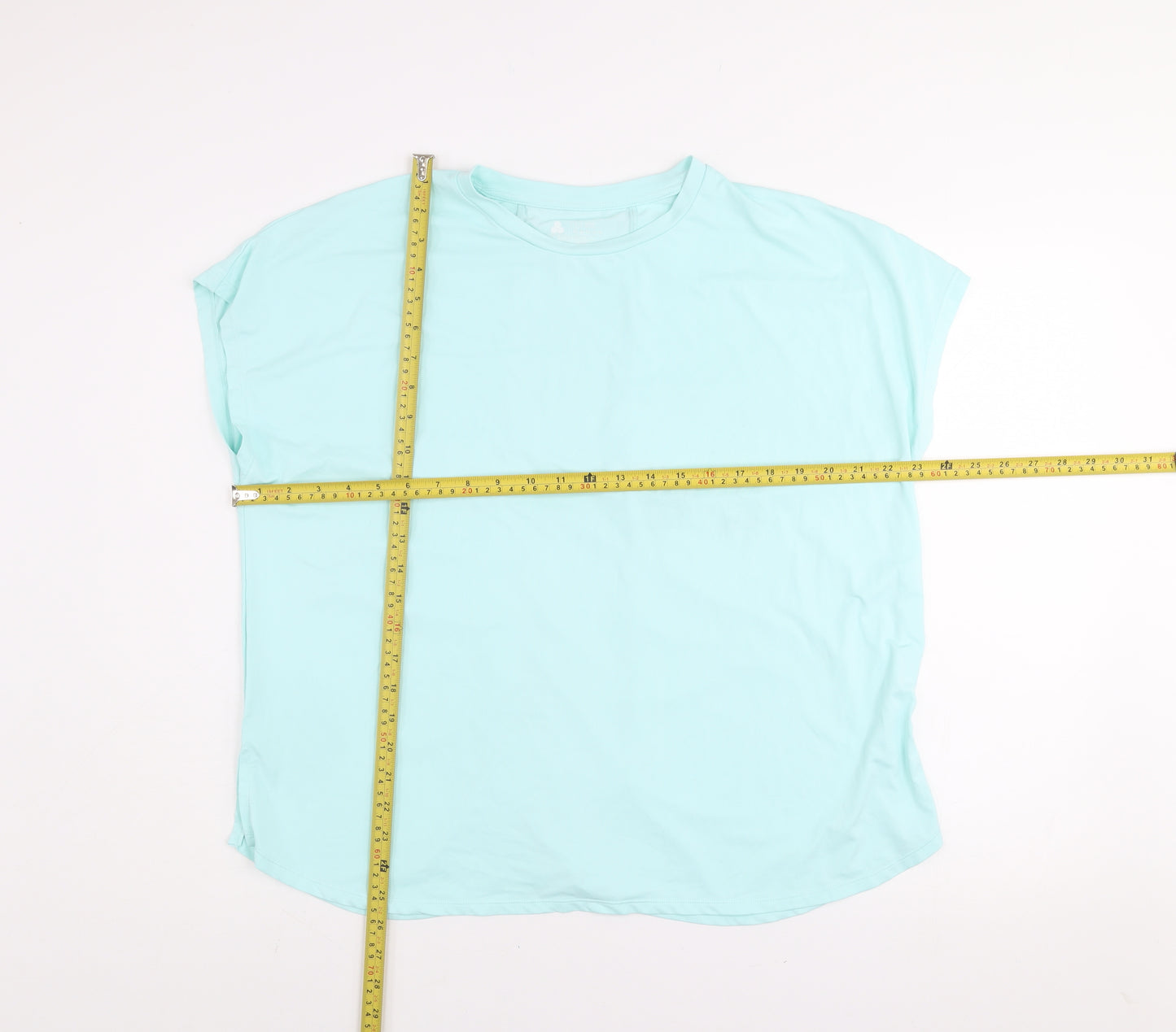 Dunnes Stores Women’s Aqua Blue Short Sleeve Activewear T-Shirt Size L