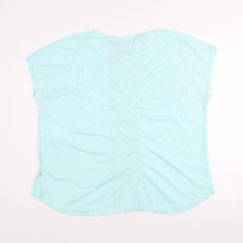 Dunnes Stores Women’s Aqua Blue Short Sleeve Activewear T-Shirt Size L