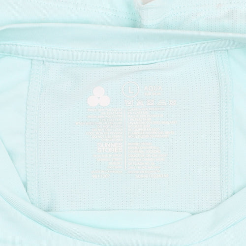 Dunnes Stores Women’s Aqua Blue Short Sleeve Activewear T-Shirt Size L