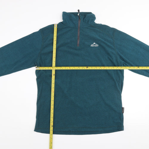 Portwest Men’s Green Fleece 1/4 Zip Pullover Sweatshirt Size L