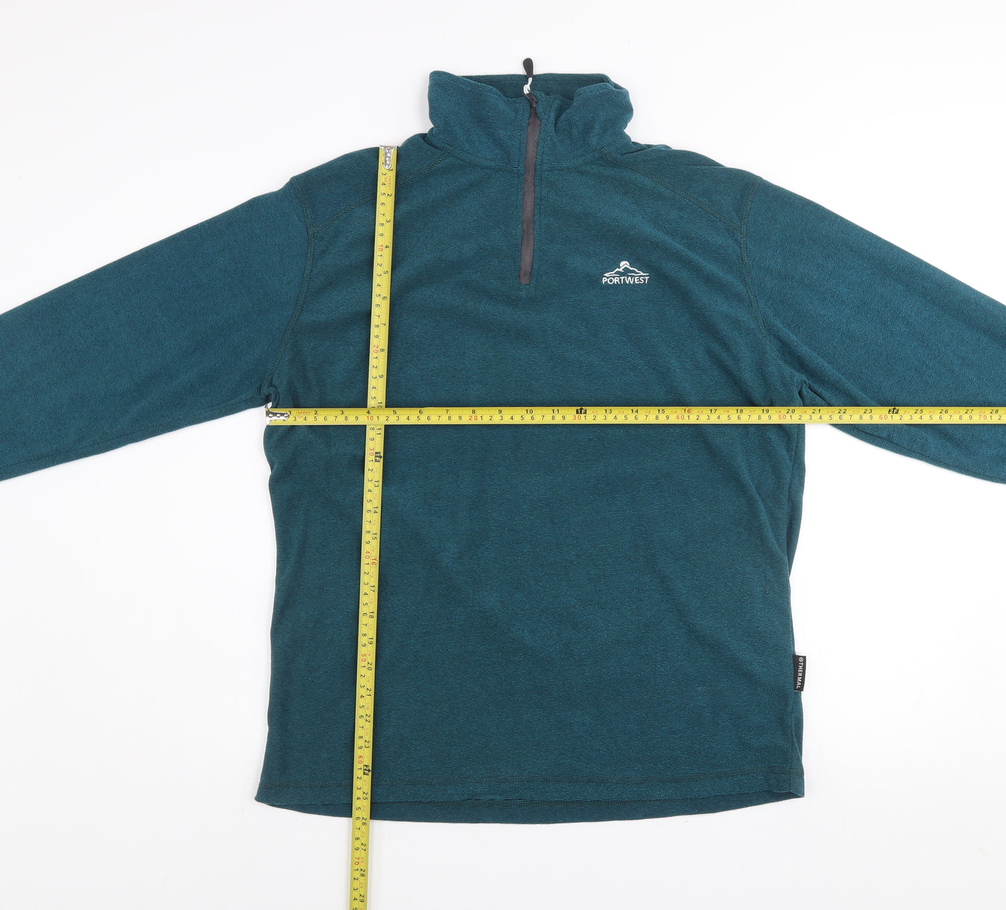 Portwest Men’s Green Fleece 1/4 Zip Pullover Sweatshirt Size L