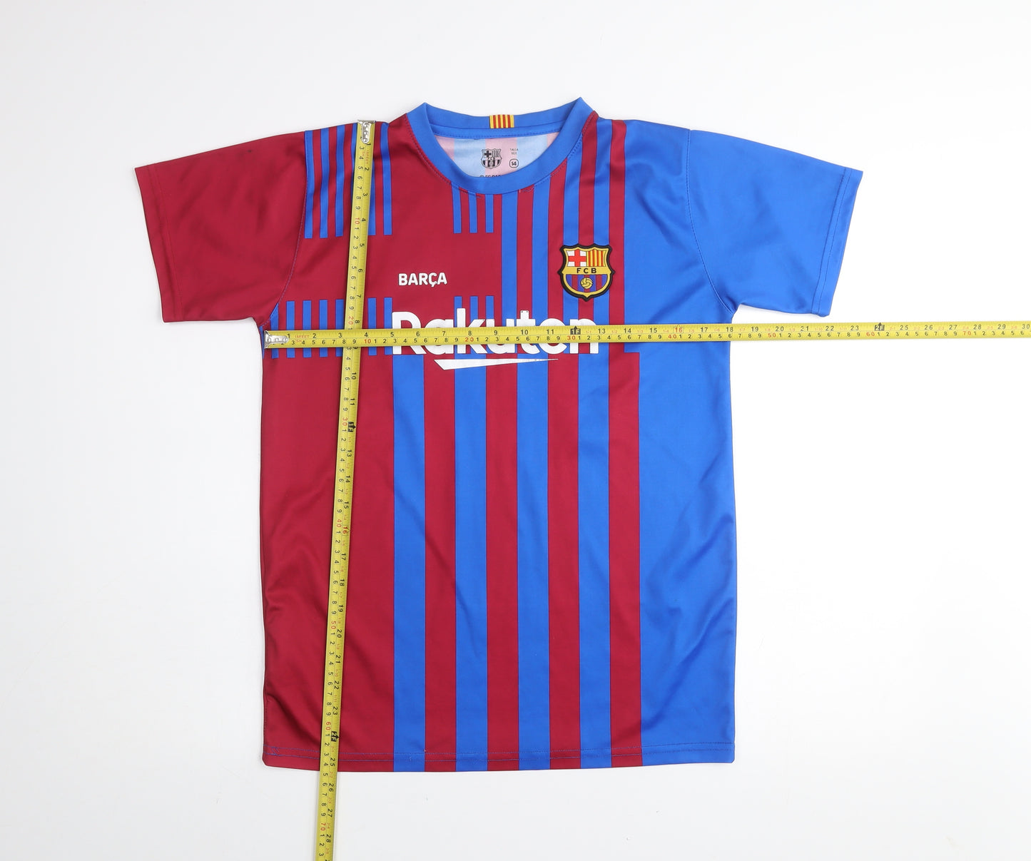 FC Barcelona Boys Multicoloured Football Jersey T-Shirt 14 Years