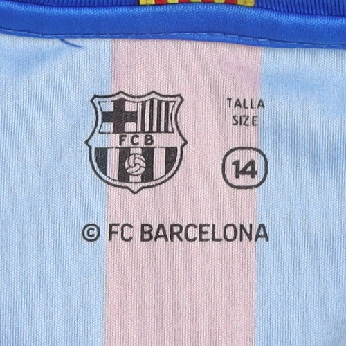 FC Barcelona Boys Multicoloured Football Jersey T-Shirt 14 Years