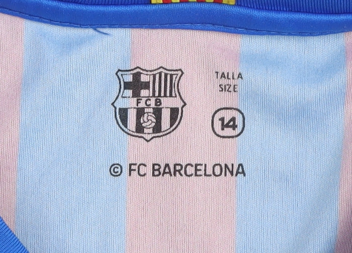FC Barcelona Boys Multicoloured Football Jersey T-Shirt 14 Years