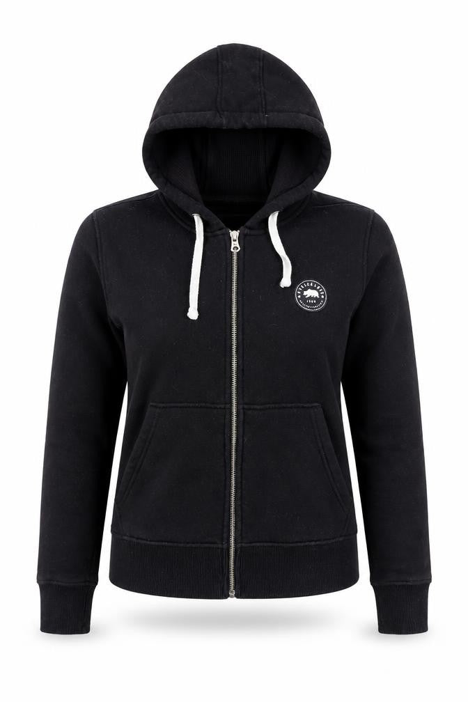 SoulCal & Co Black Full Zip Hoodie Women UK 8 Cotton Blend