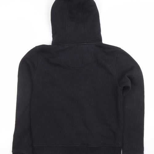 SoulCal & Co Black Full Zip Hoodie Women UK 8 Cotton Blend