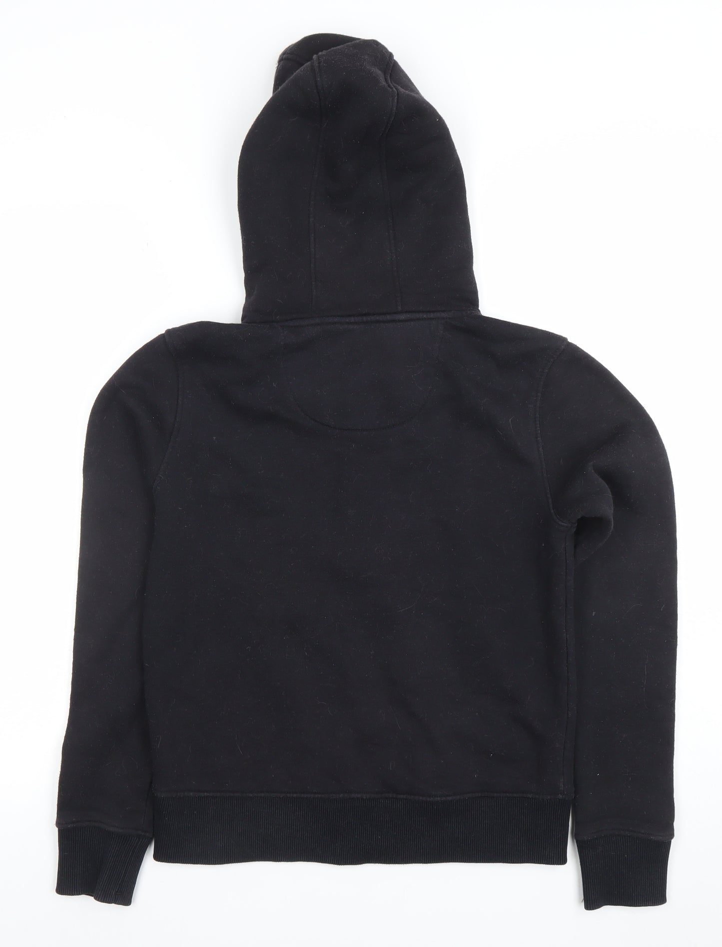 SoulCal & Co Black Full Zip Hoodie Women UK 8 Cotton Blend