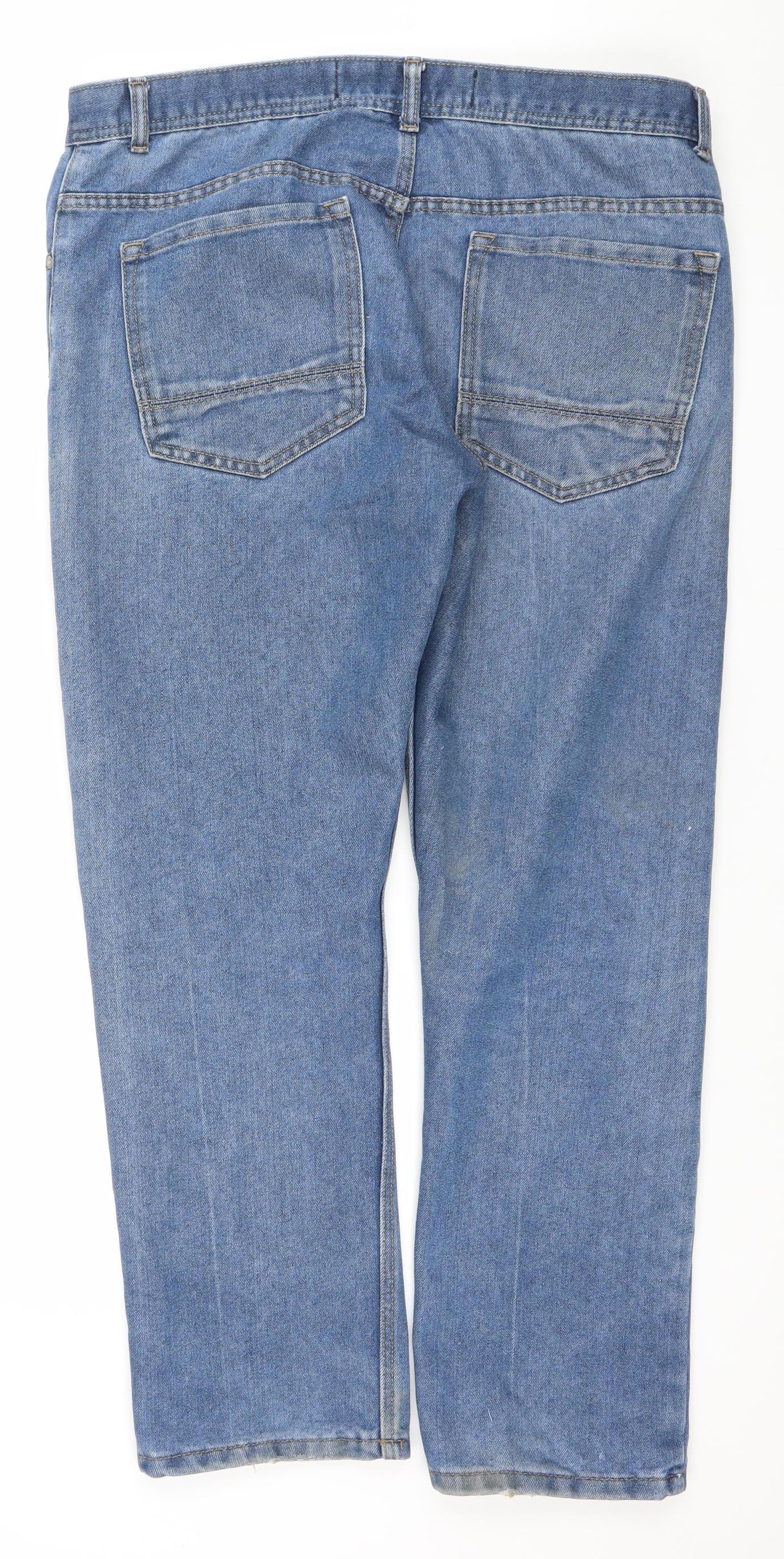 Denim Co. Men's Blue Regular Fit Straight Jeans W36 L30