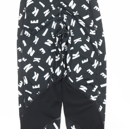 Nike Pro Dri-FIT Black Leggings Women L Capri Athletic Stretch