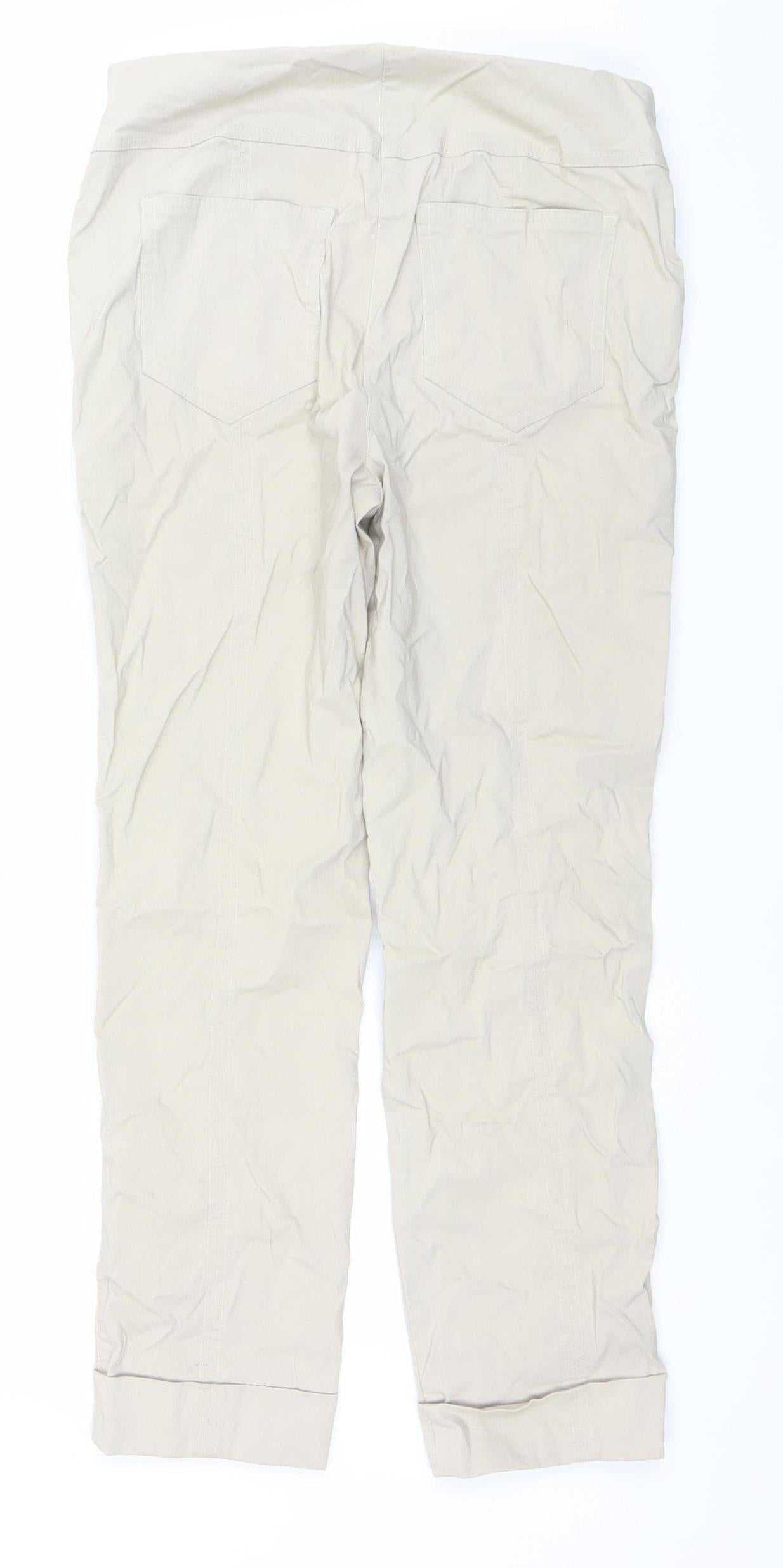 Stehmann Womens Beige Chino Stretch Trousers Size 10