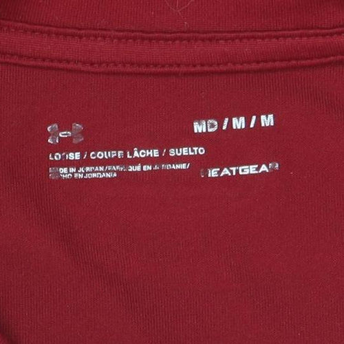 Under Armour Men's Red Colourblock HeatGear T-Shirt Size M