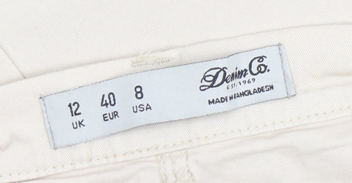 Denim Co. Women’s Beige Size 12 Skinny Twill Jeggings