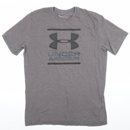 Under Armour Men's Grey HeatGear Loose Fit Short Sleeve T-Shirt M