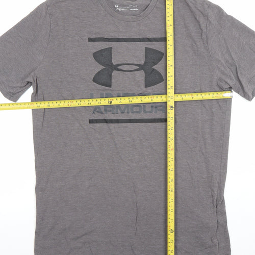 Under Armour Men's Grey HeatGear Loose Fit Short Sleeve T-Shirt M