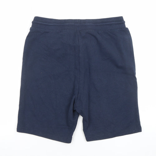Jack & Jones Men's Blue Sweat Shorts M Elastic Waist Casual