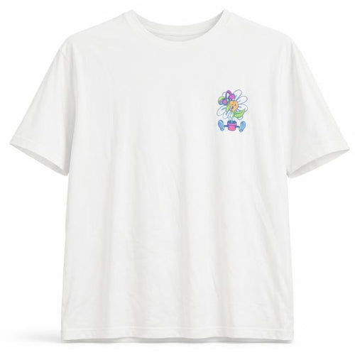 Jack & Jones Men’s White Graphic Plant-Based Cotton T-Shirt M