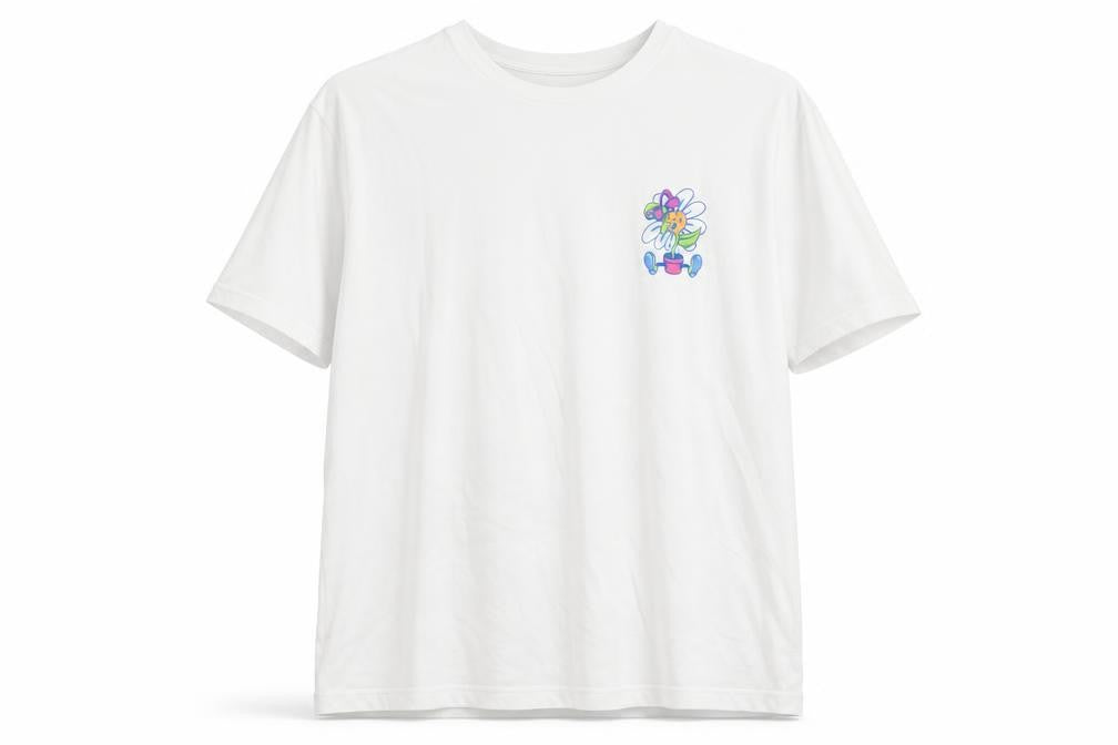 Jack & Jones Men’s White Graphic Plant-Based Cotton T-Shirt M