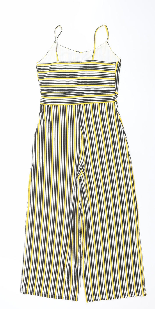 New Look Girls 915 Multicoloured Striped Jersey Jumpsuit Age 14/15 Adjustable Straps
