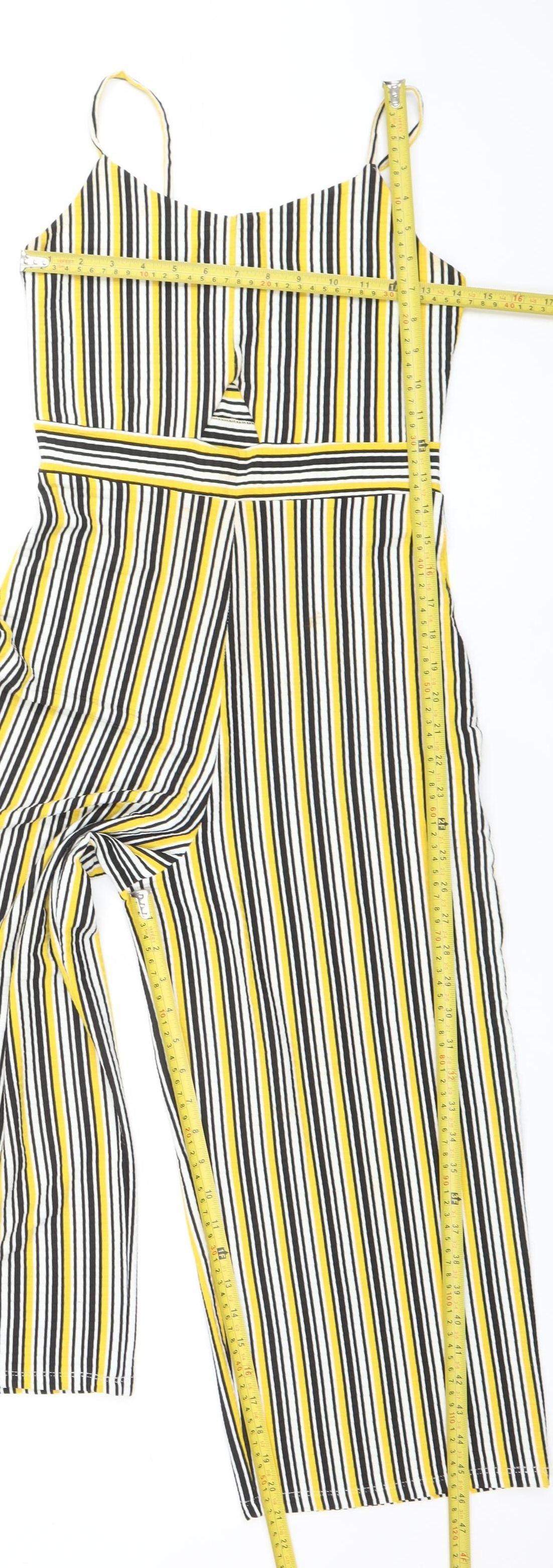 New Look Girls 915 Multicoloured Striped Jersey Jumpsuit Age 14/15 Adjustable Straps