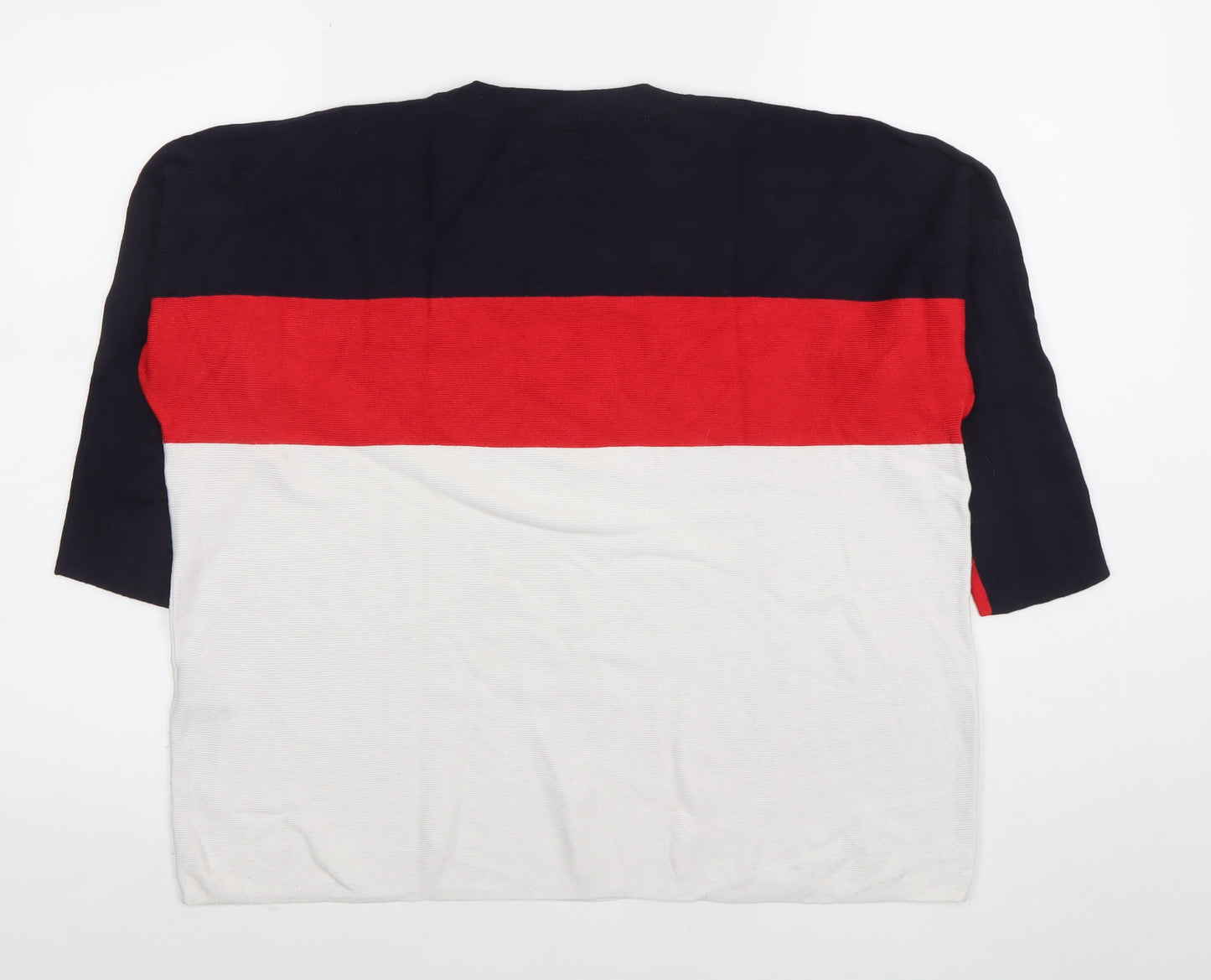 ONLY Women's Multicoloured XL Colourblock 3/4 Sleeve Cotton T-Shirt