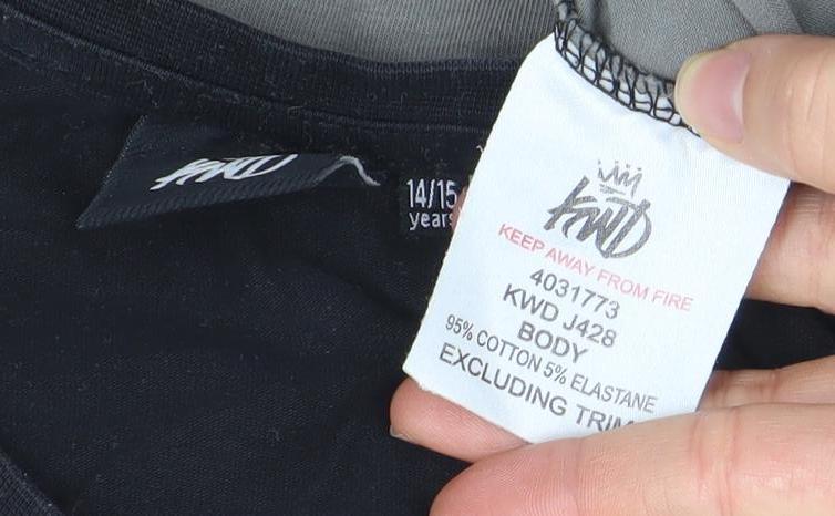 Kings Will Dream Boys Black & Grey Colourblock Logo T-Shirt 14-15 Years