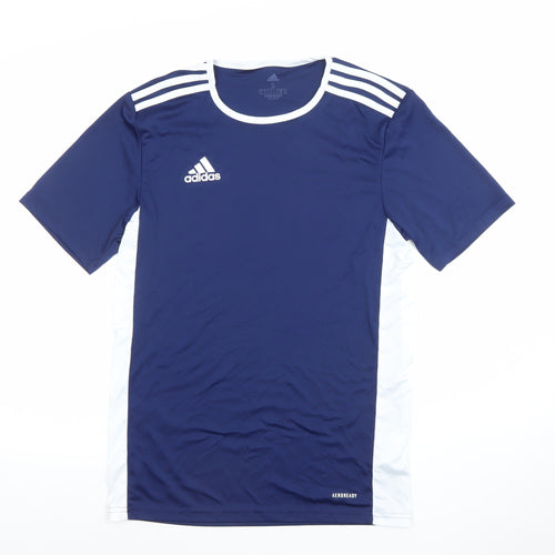 adidas Mens Blue Aeroready Short Sleeve Sports T-Shirt Size S