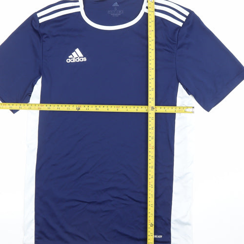 adidas Mens Blue Aeroready Short Sleeve Sports T-Shirt Size S