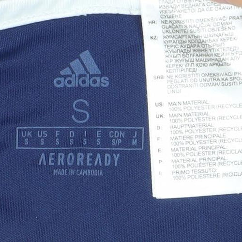 adidas Mens Blue Aeroready Short Sleeve Sports T-Shirt Size S