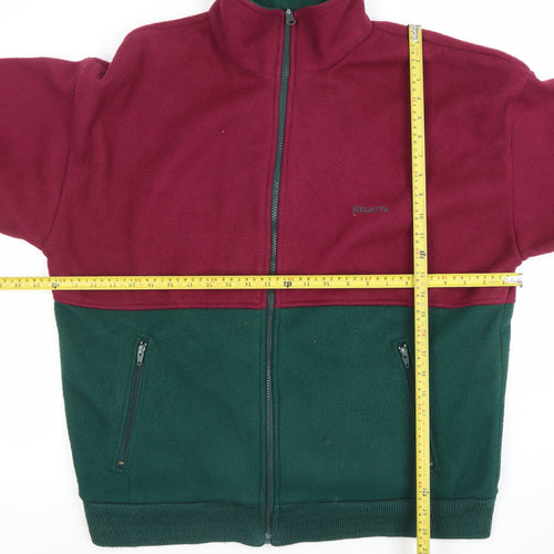 Regatta Mens Burgundy Green Fleece Jacket 2XL Outdoor Full Zip