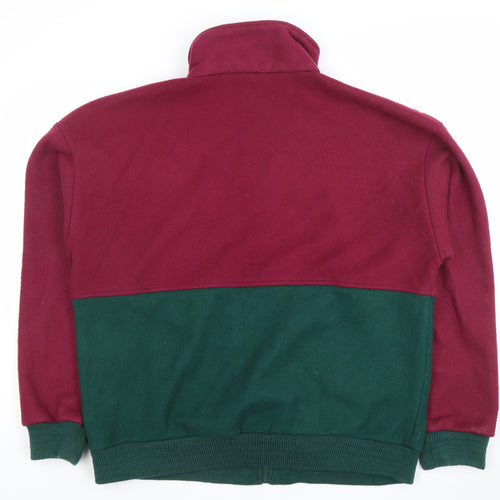 Regatta Mens Burgundy Green Fleece Jacket 2XL Outdoor Full Zip