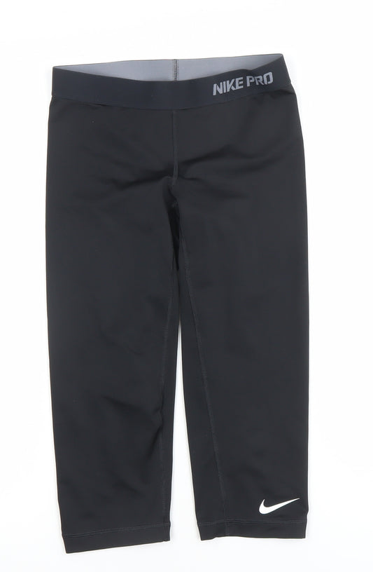 Nike Pro Dri-Fit Womens Black Capri Compression Leggings Size S