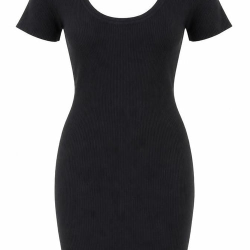 DANI Women’s Black Knit Bodycon Stretch Dress One Size