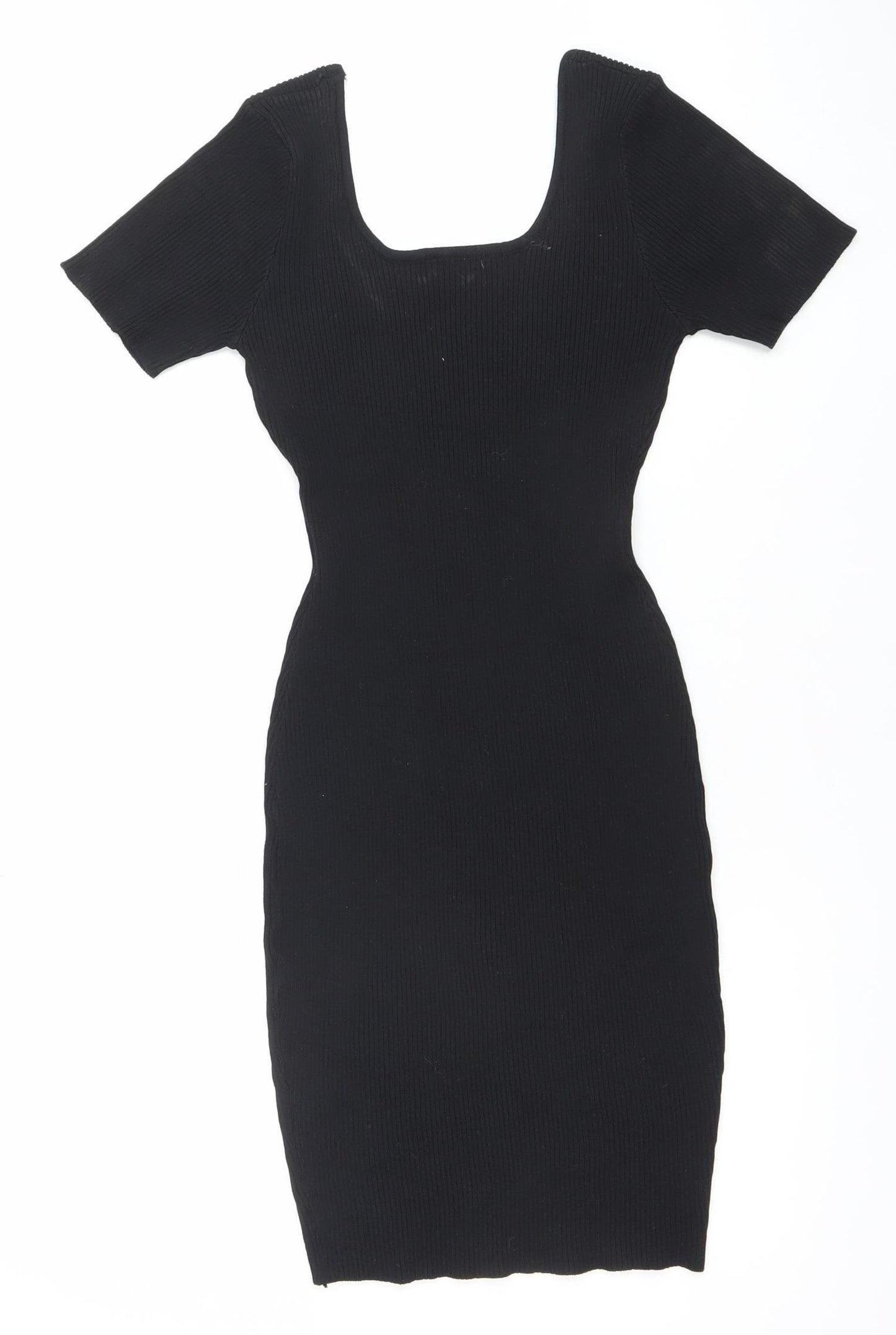 DANI Women’s Black Knit Bodycon Stretch Dress One Size