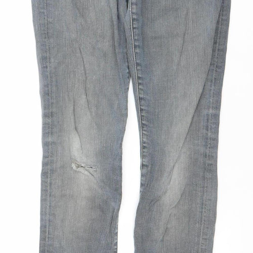 7 For All Mankind Womens Blue Skinny Denim Jeans Size 24 Slim Fit
