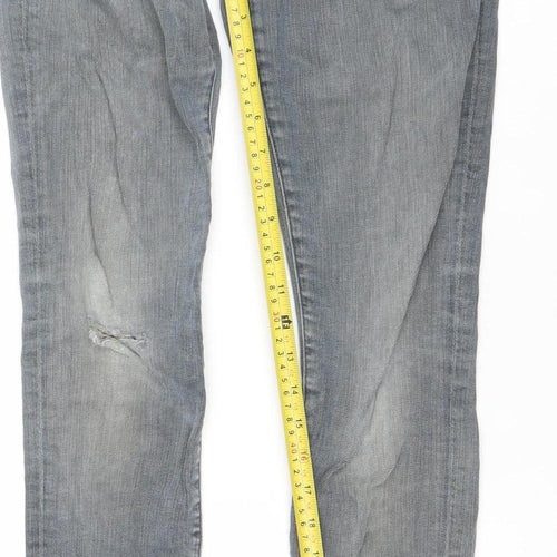 7 For All Mankind Womens Blue Skinny Denim Jeans Size 24 Slim Fit