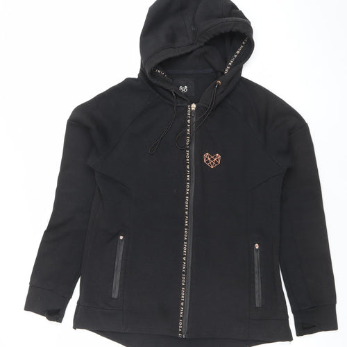 Pink Soda Sport Women's Black Full Zip Hoodie Size 10