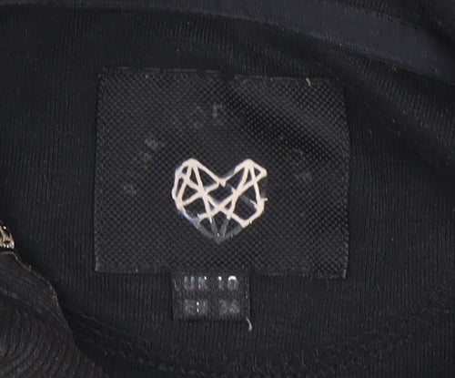 Pink Soda Sport Women's Black Full Zip Hoodie Size 10