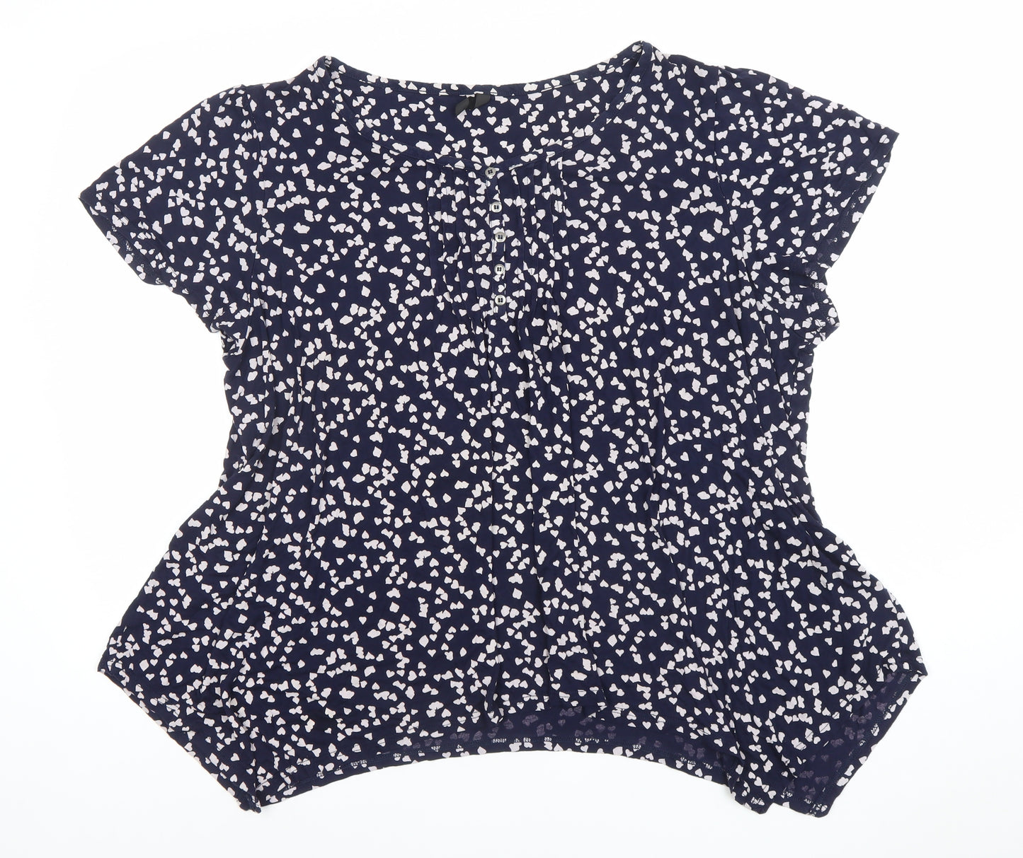 Marks and Spencer Women's Blue Floral Tunic Blouse Size 22