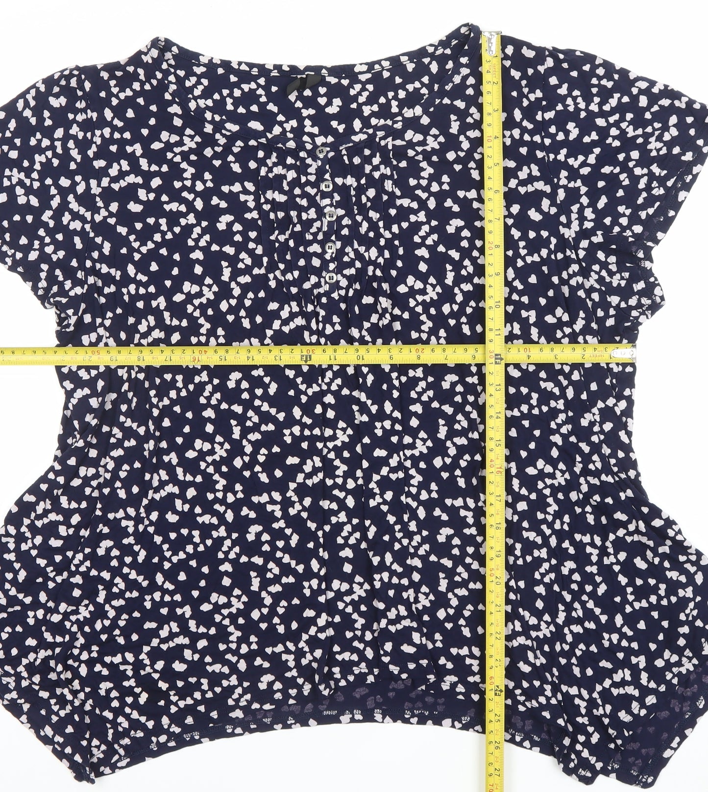 Marks and Spencer Women's Blue Floral Tunic Blouse Size 22