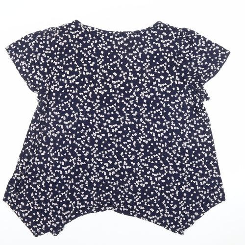 Marks and Spencer Women's Blue Floral Tunic Blouse Size 22