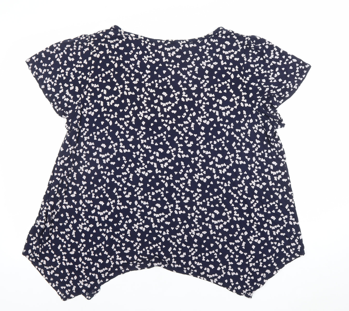 Marks and Spencer Women's Blue Floral Tunic Blouse Size 22