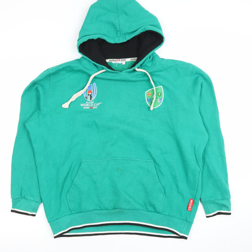 Rugby World Cup Japan 2019 Green Hoodie L Women Cotton Blend
