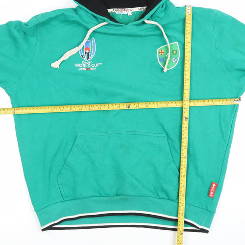 Rugby World Cup Japan 2019 Green Hoodie L Women Cotton Blend