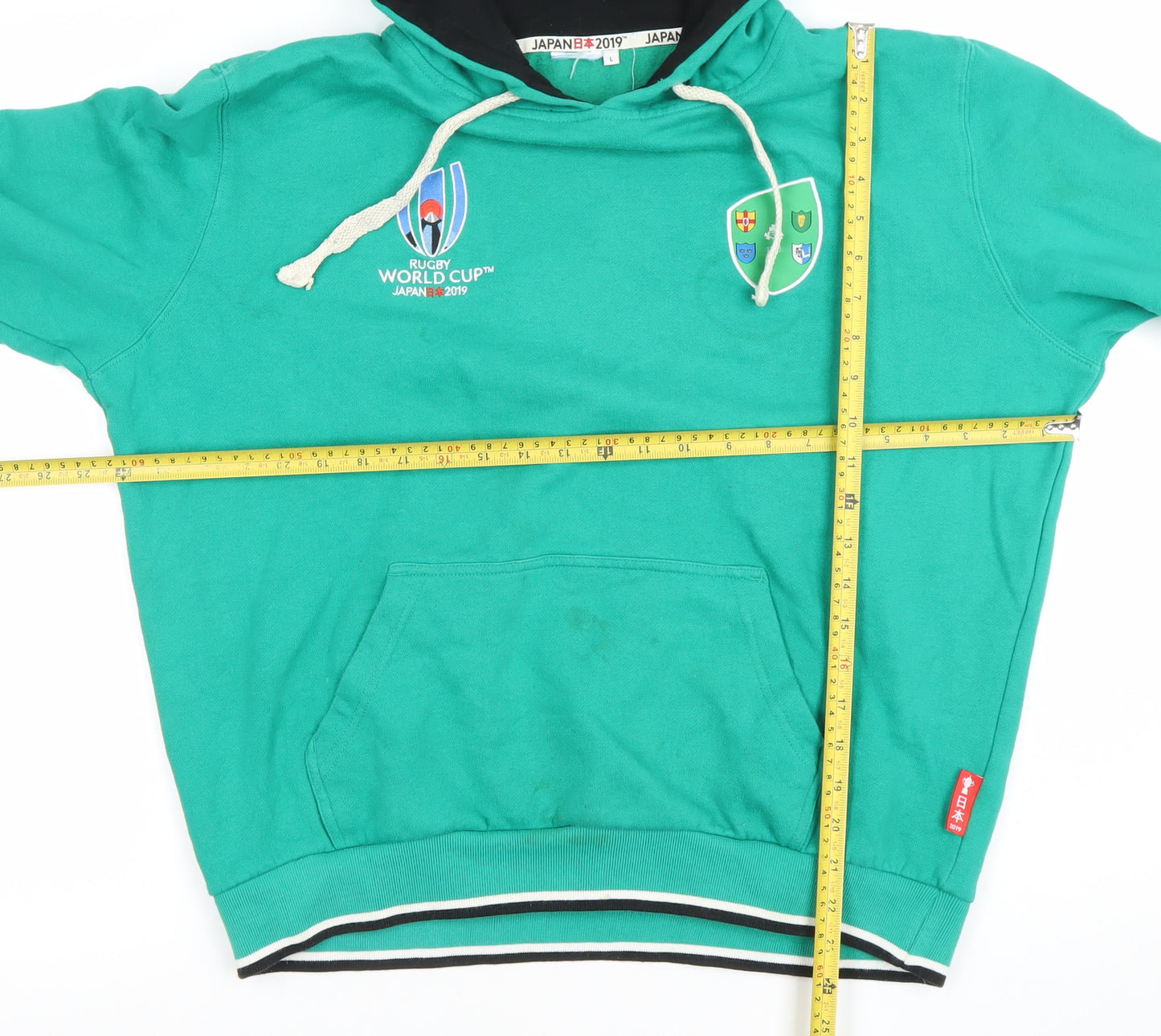 Rugby World Cup Japan 2019 Green Hoodie L Women Cotton Blend