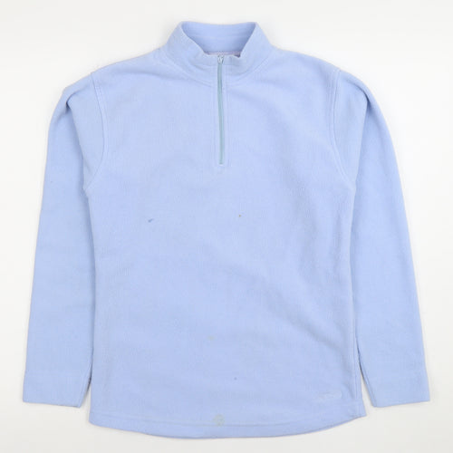 Peter Storm Women Light Blue Fleece Pullover Small 1/2 Zip Polyester