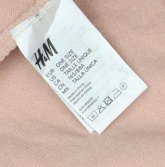 H&M Women Pink Knit Cape One Size Lightweight Acrylic