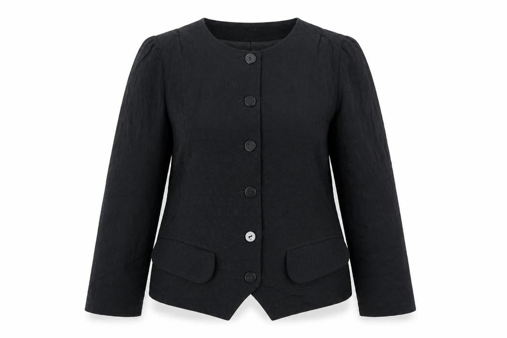 Betty Barclay Women Black Long Sleeve Button Blouse Size 12