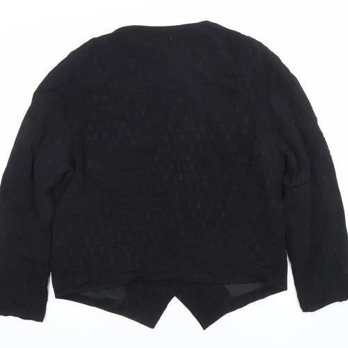 Betty Barclay Women Black Long Sleeve Button Blouse Size 12