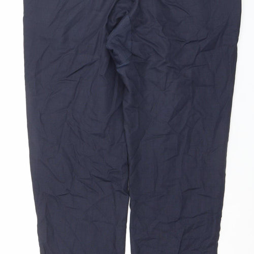 Chester Barrie Men's Blue Regular Fit Wool Dress Trousers 34R